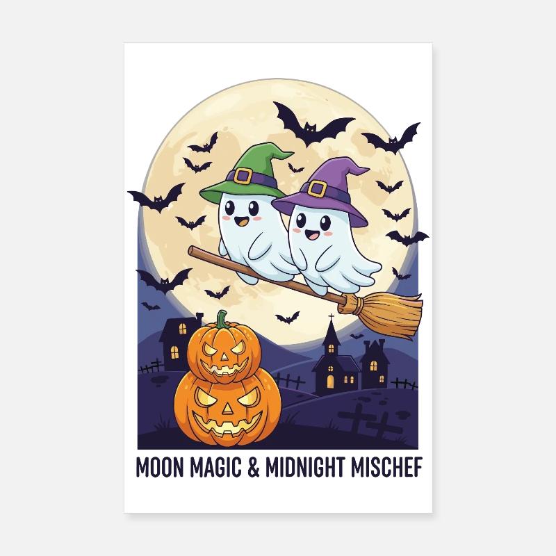 Moon Magic & Midnight Mischef Poster 20x30 cm