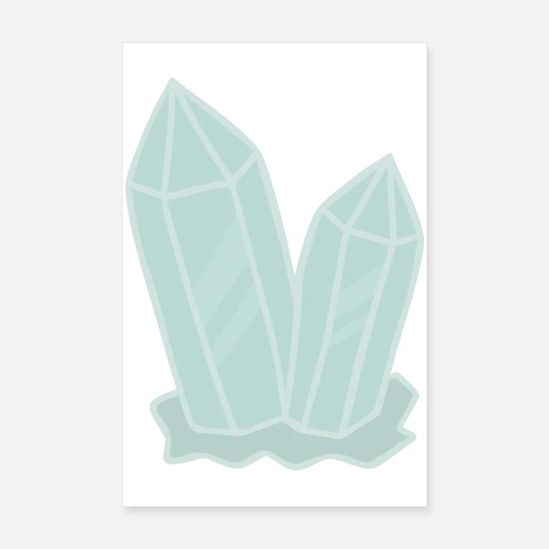 Illustration de géode d’amas de cristal Poster 20 x 30 cm