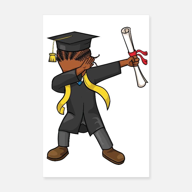 Diplômés de la classe de diplômés 2026 d’Afro Dabbing Kid Poster 20 x 30 cm
