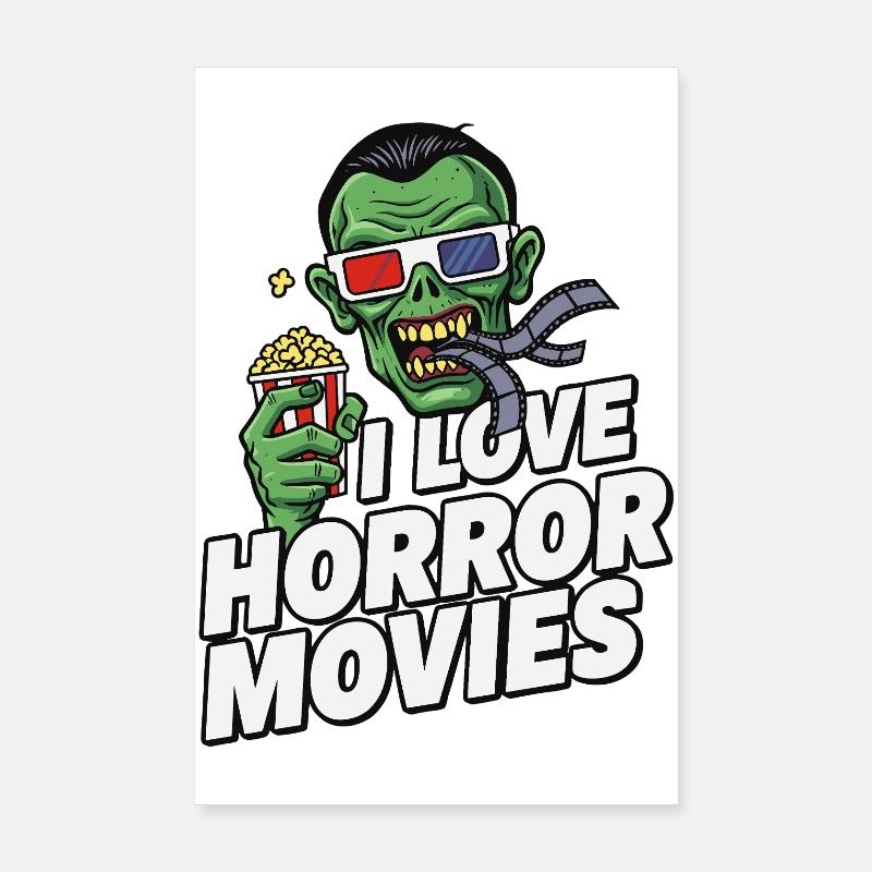 Films de zombies adorent l’horreur pop art Poster 20 x 30 cm