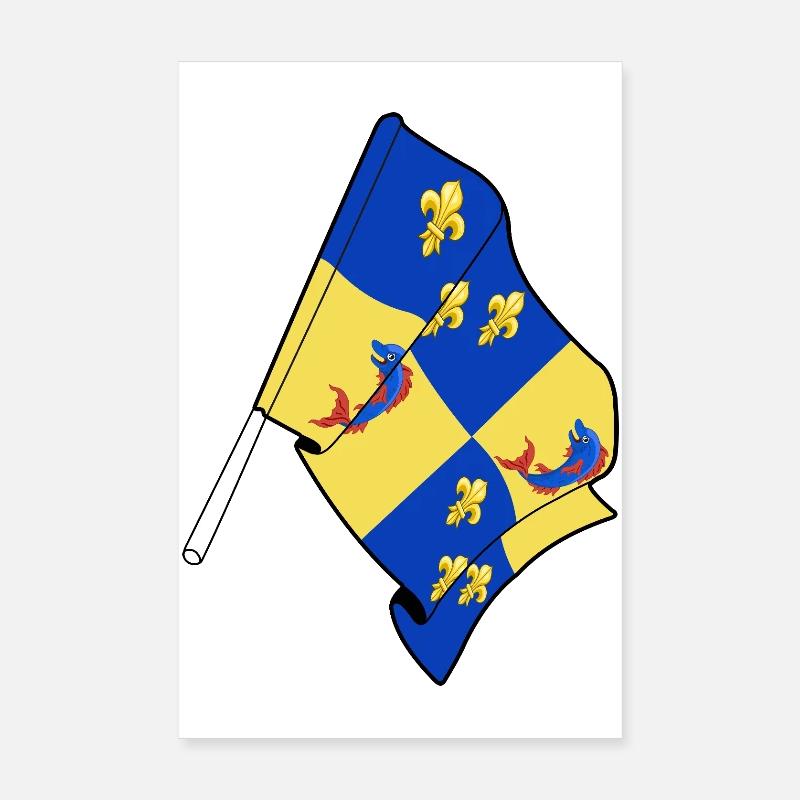 Drapeau du Dauphiné Poster 20 x 30 cm