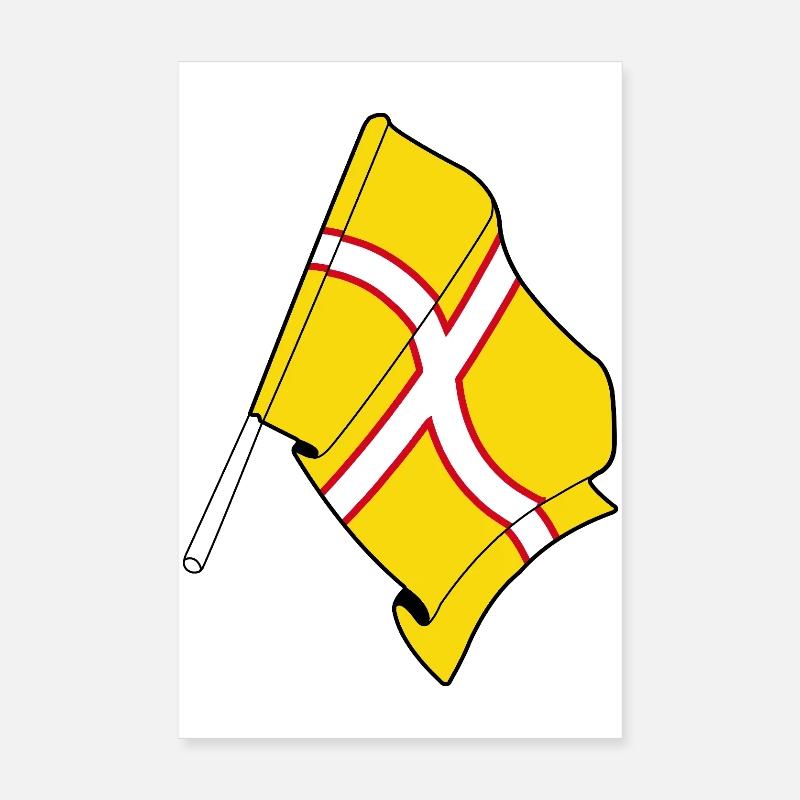 Drapeau du Dorset Poster 20 x 30 cm