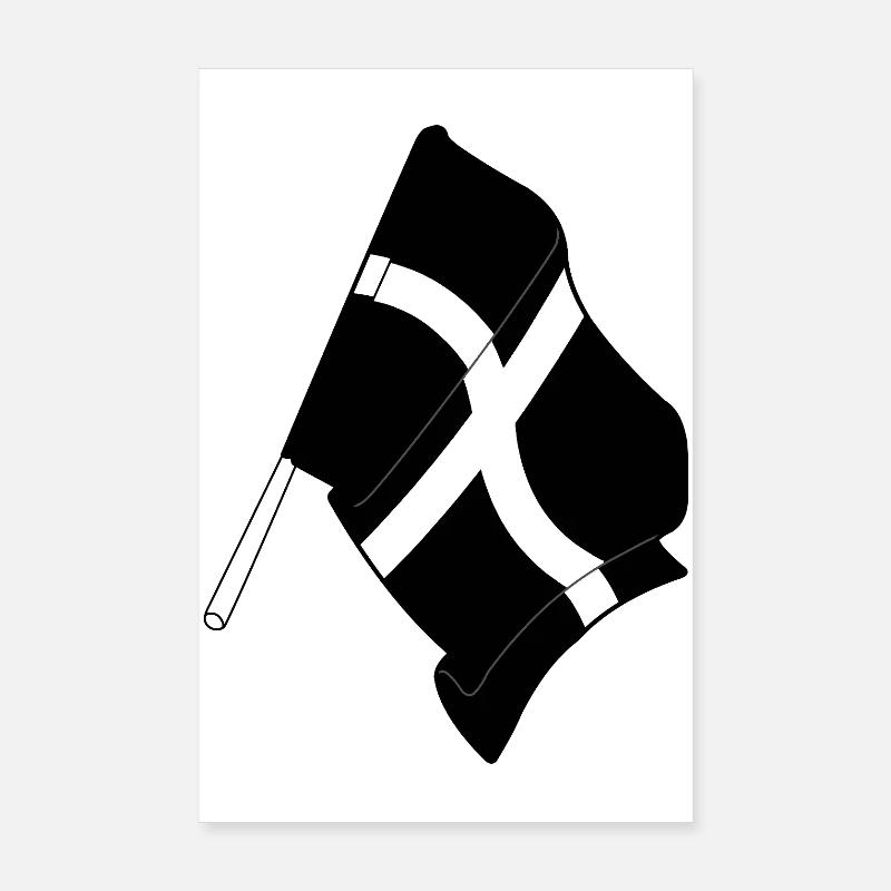 Drapeau de Cornouailles Poster 20 x 30 cm