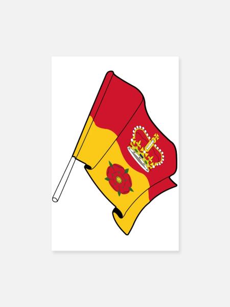 Hampshire Flag - Poster 8" x 12" (20x30 cm) - white - Front