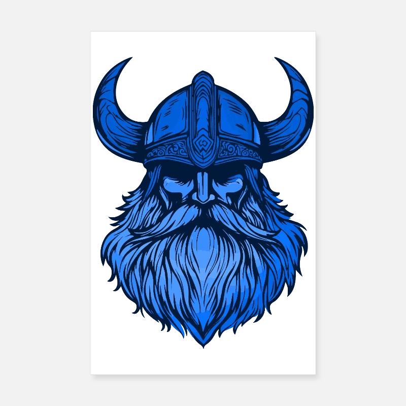 Wikinger Kopf Poster 20x30 cm