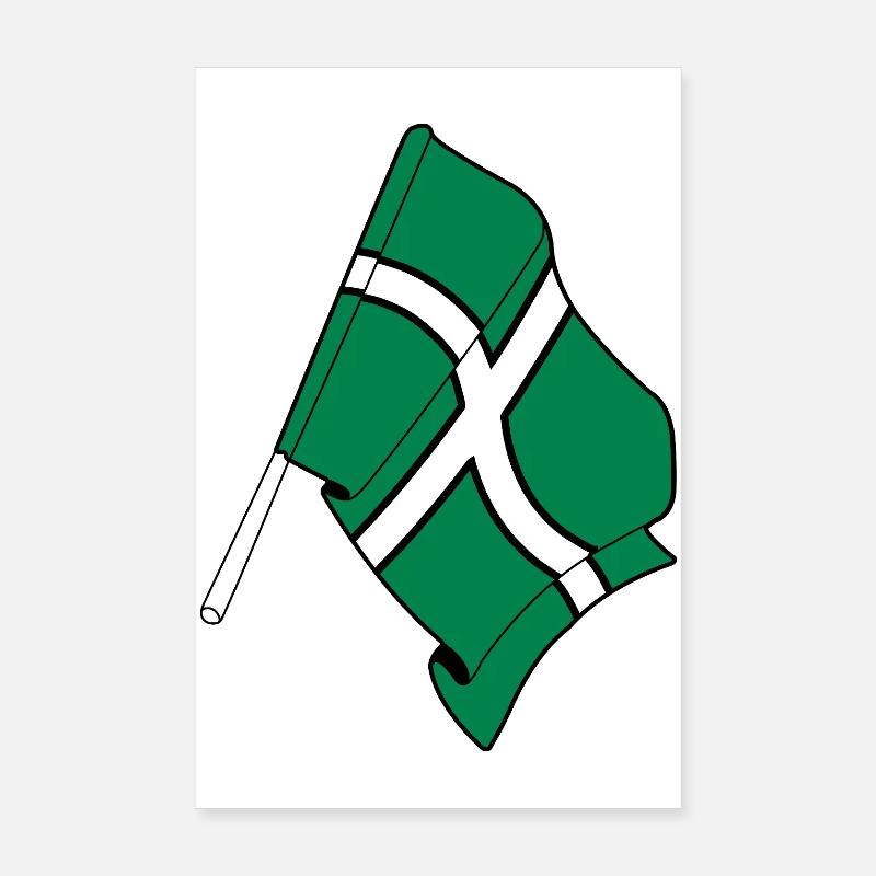 Drapeau du Devon Poster 20 x 30 cm