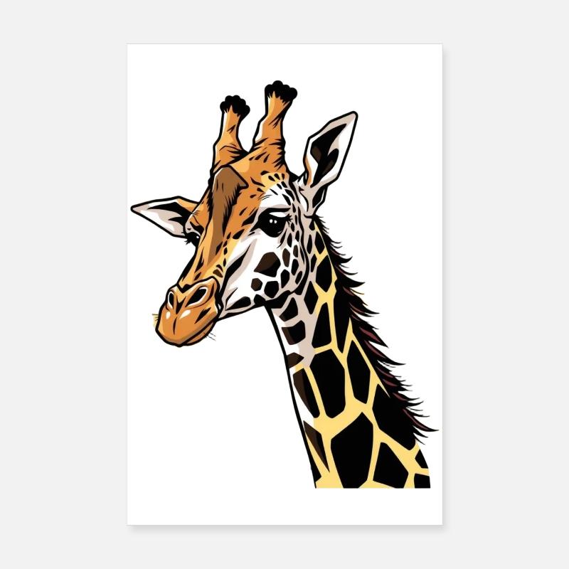 Giraffe Poster 8" x 12" (20x30 cm)