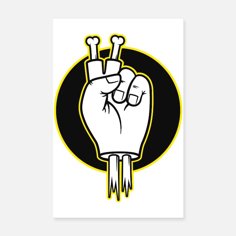 Bone Fingers Siegeszeichen Poster 20x30 cm