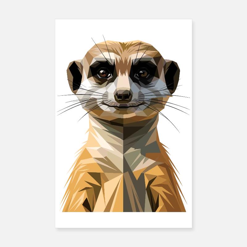Erdmännchen Meerkat Süßes Surikate Mangusten Poster 20x30 cm
