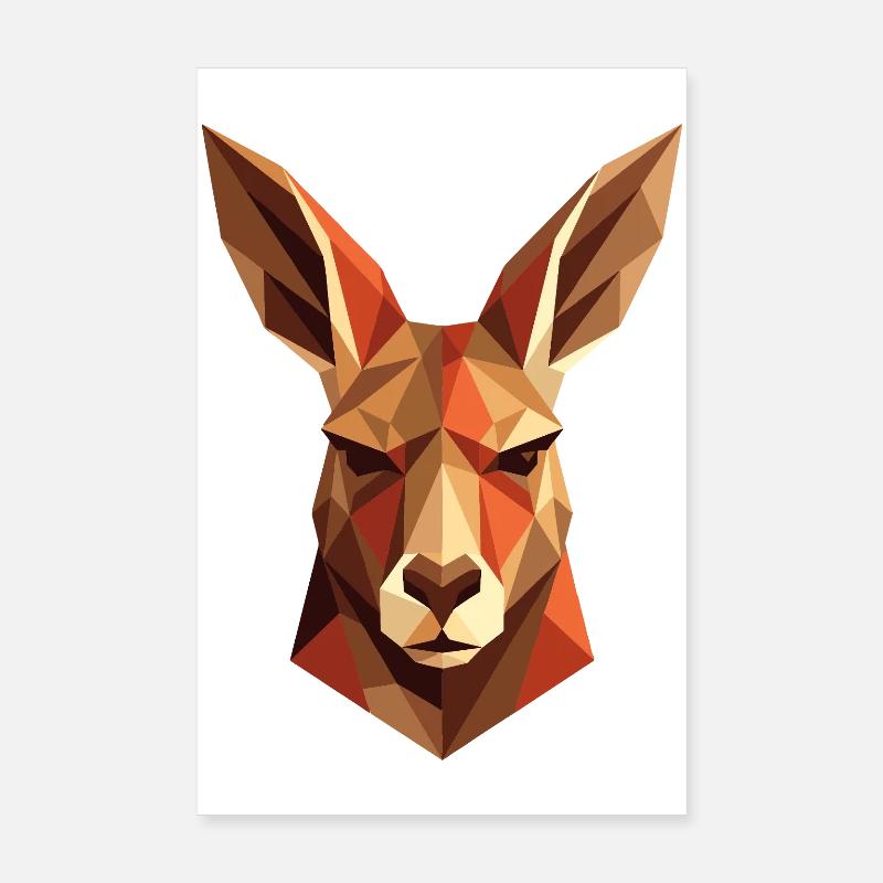 Kangaroo Australia Outback Wild Cute Kangaroos Poster 8" x 12" (20x30 cm)