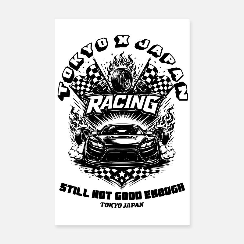 Tokyo Japan Racing Crew Poster 20x30 cm