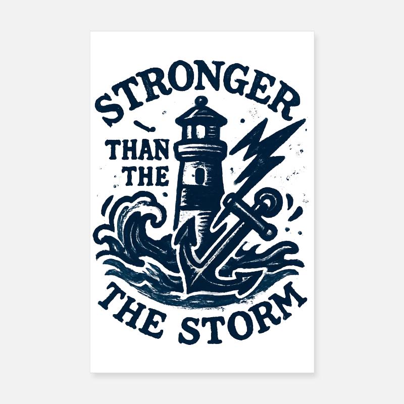 Plus Fort que la Tempête : Force Inébranlable Poster 20 x 30 cm