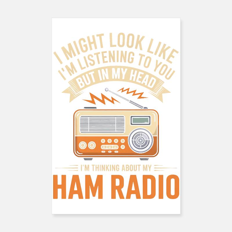 Ham Radio Tee Poster 20 x 30 cm