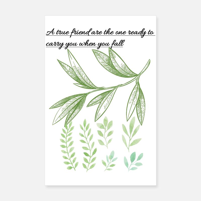 Leaf Embrace : Citation d’amitié honnête Poster 20 x 30 cm