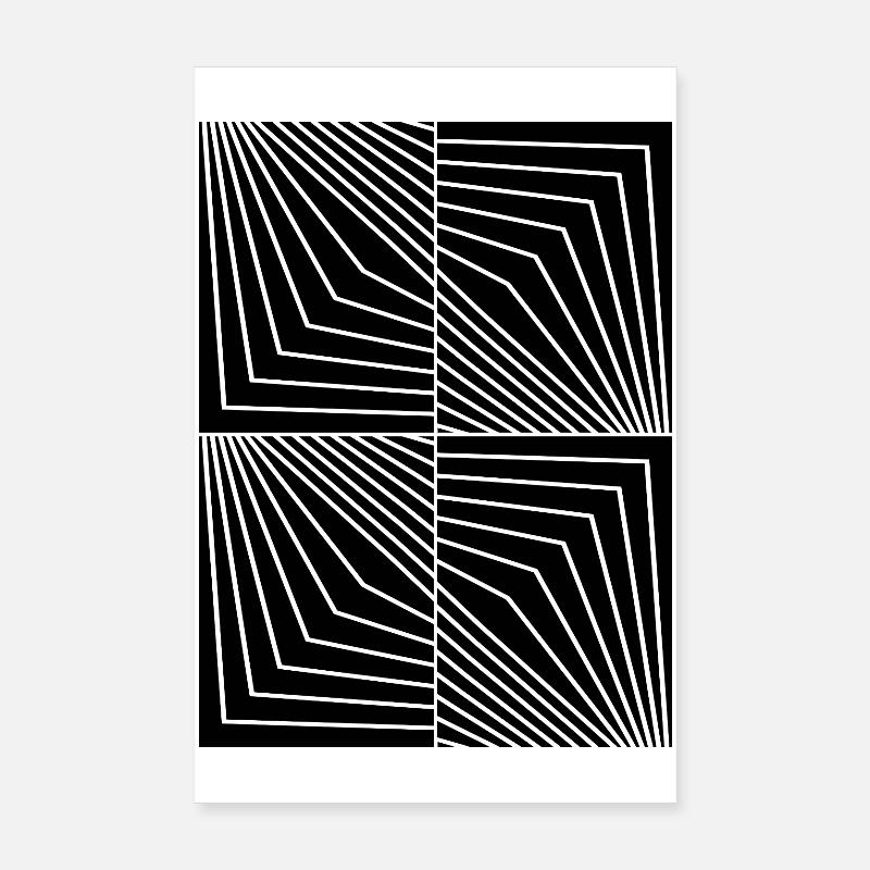Conception des lignes géométriques Bauhaus Poster 20 x 30 cm
