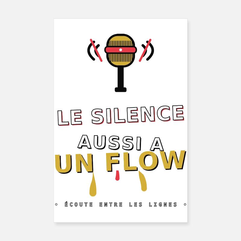 Le Silence a un Flow Poster 20 x 30 cm