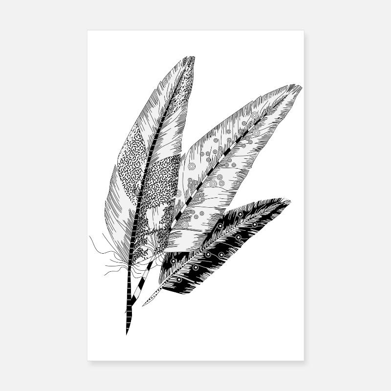 trois plumes Poster 20 x 30 cm