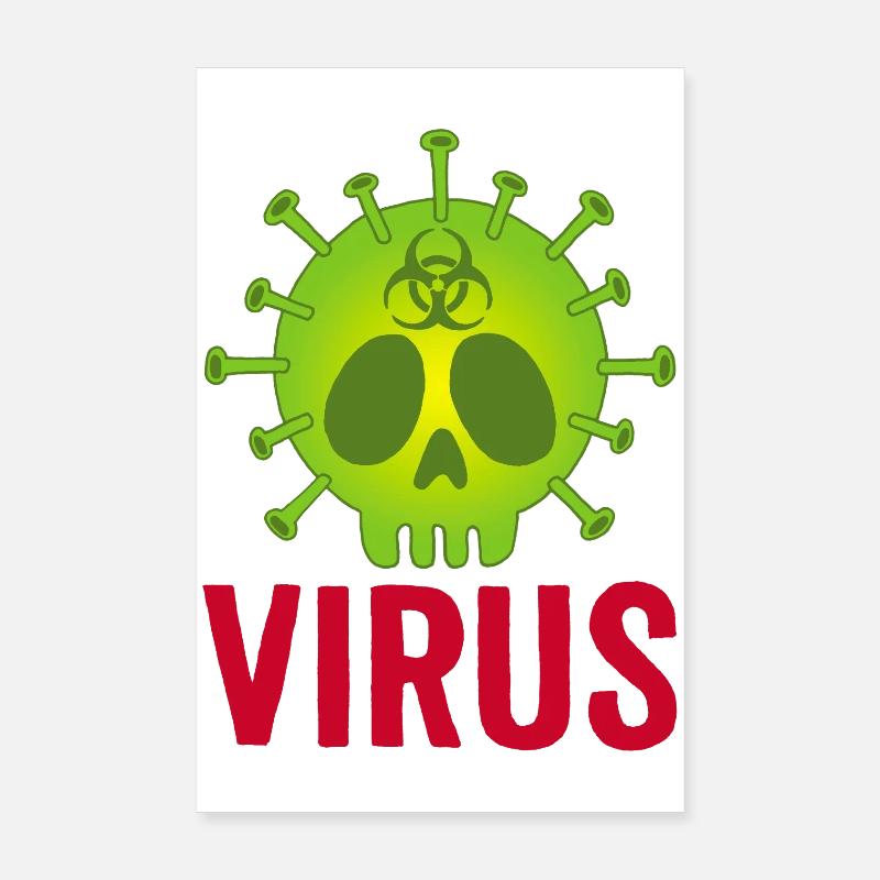 Skull virus Poster 8" x 12" (20x30 cm)