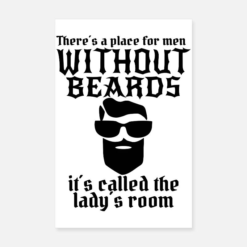 Mann mit Bart Poster 20x30 cm