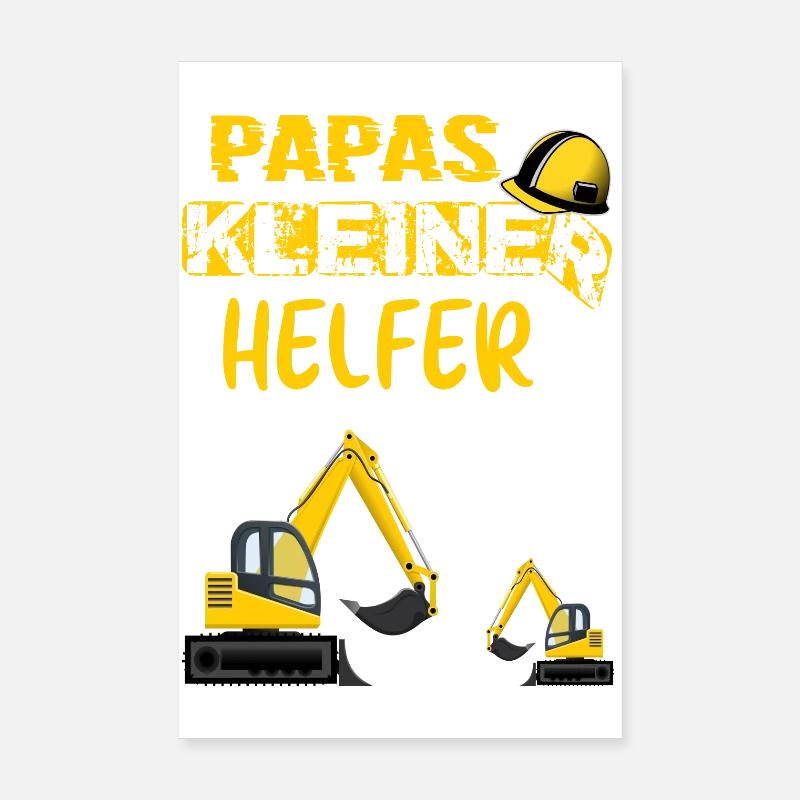 Papas kleiner Helfer Poster 20x30 cm