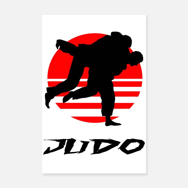 JUDO - Poster 20 x 30 cm - blanc