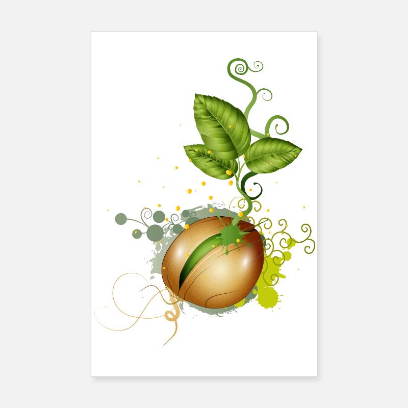 les graines tendres germent dans le sol Poster 20 x 30 cm