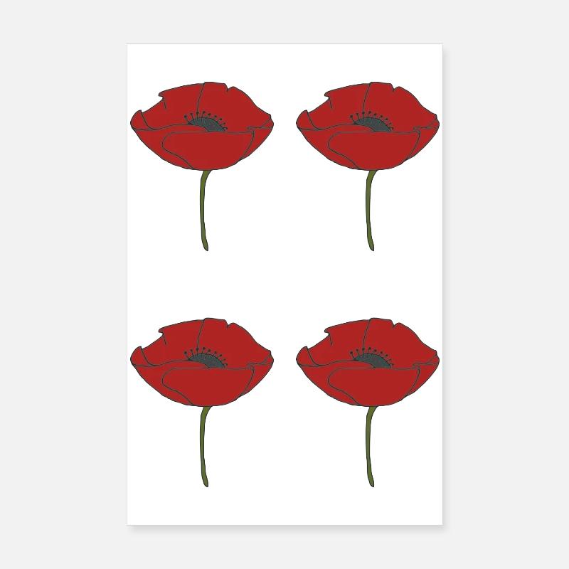 corn poppy Poster 8" x 12" (20x30 cm)