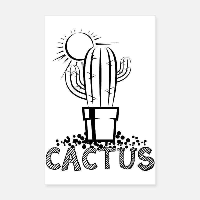 Cactus Cactus Cactus Symbole Sable Désert Graphique Poster 20 x 30 cm