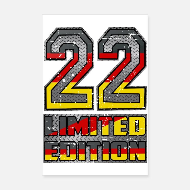 Allemagne Édition Limitée 22 Poster 20 x 30 cm