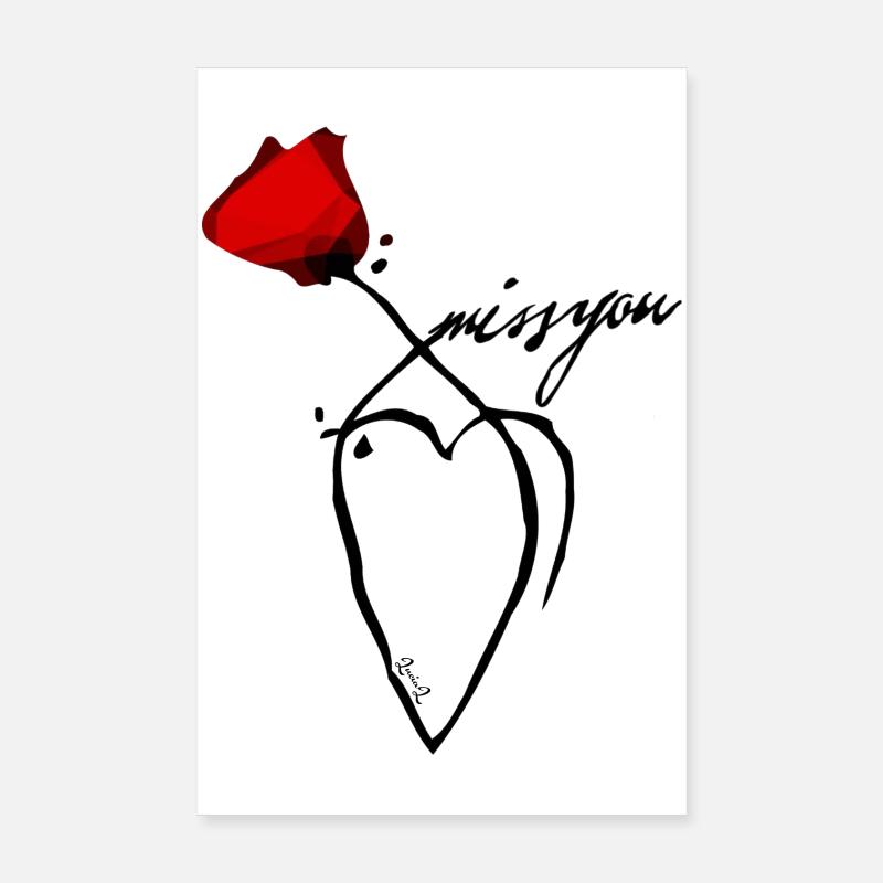 Tu me manque Poster 20 x 30 cm