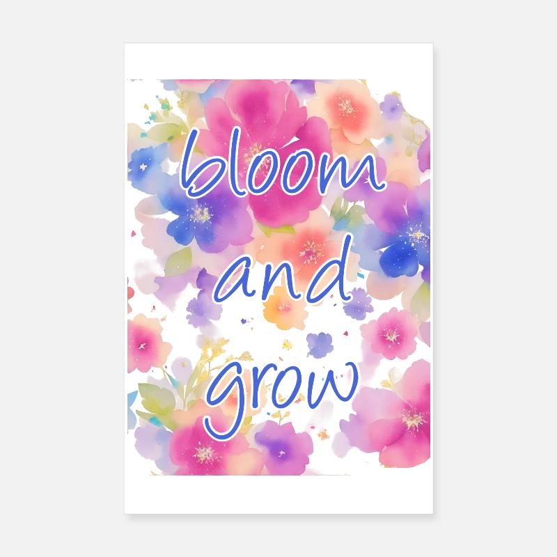 Fleurir et grandir Poster 20 x 30 cm