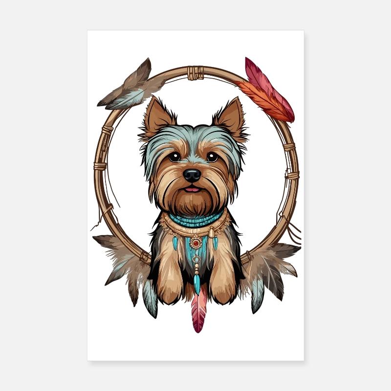 Yorkshire Terrier Attrape-rêves Poster 20 x 30 cm