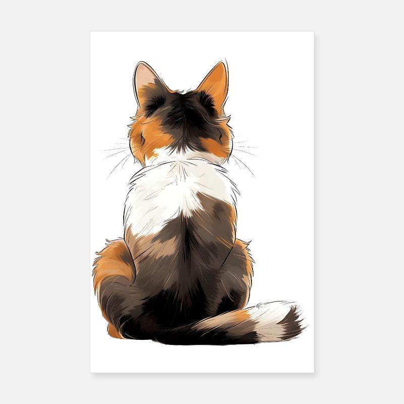 Chat Bobtail japonais Poster 20 x 30 cm