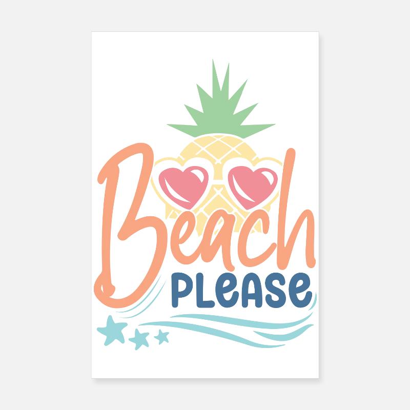 Strand bitte Poster 20x30 cm