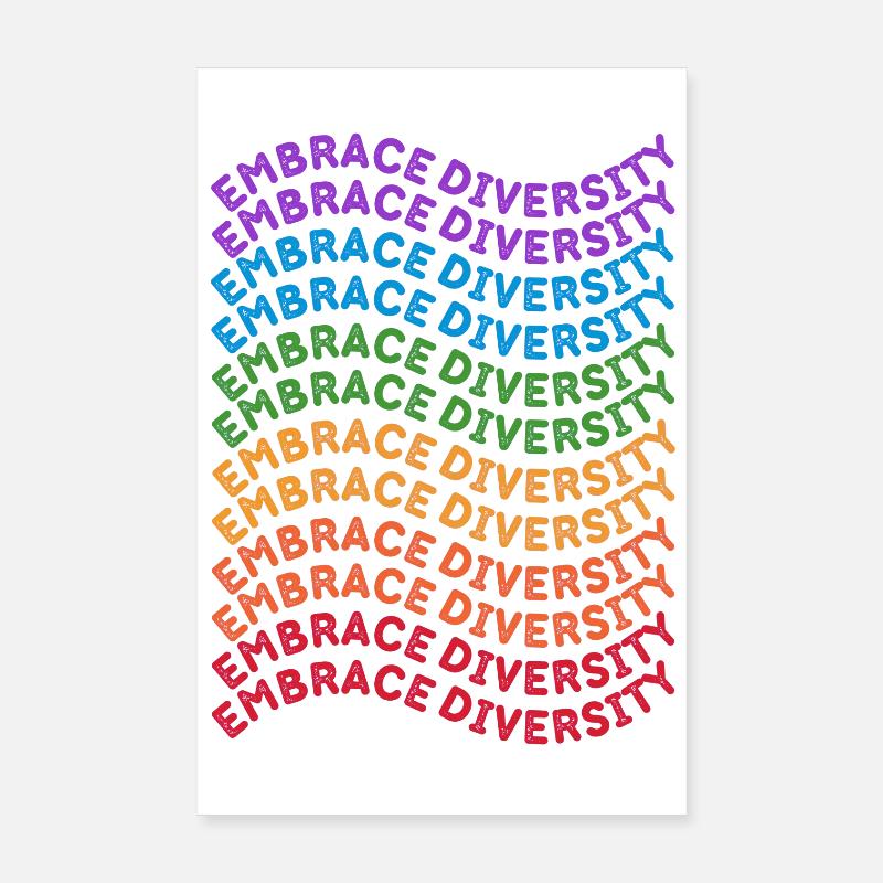 Embrasser la diversité Poster 20 x 30 cm