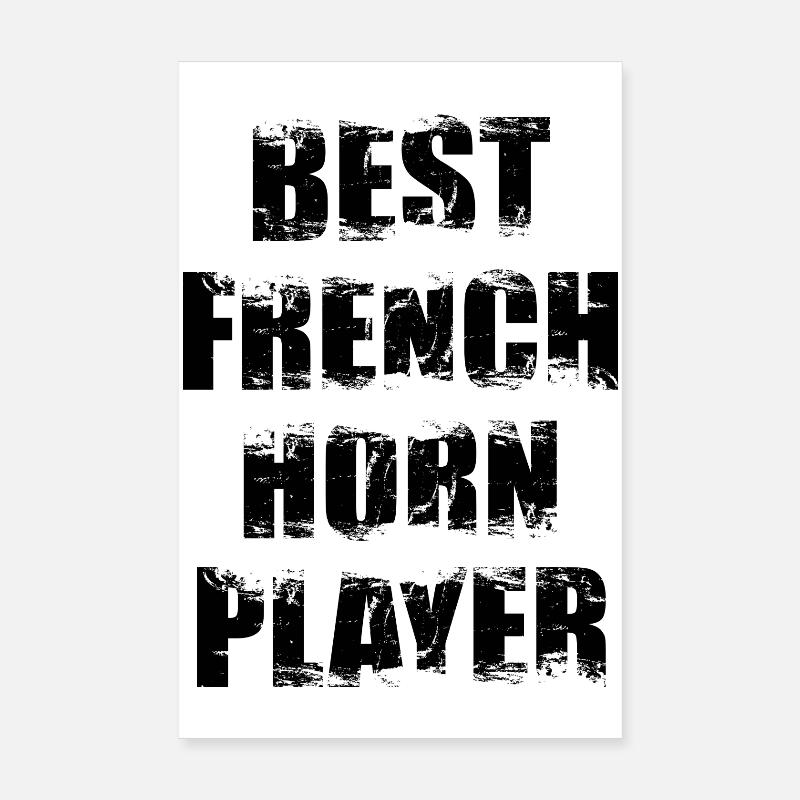 French horn player Poster 8" x 12" (20x30 cm)