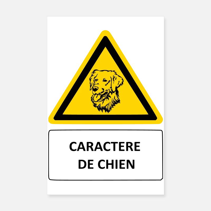 Caractère de chien Poster 20 x 30 cm