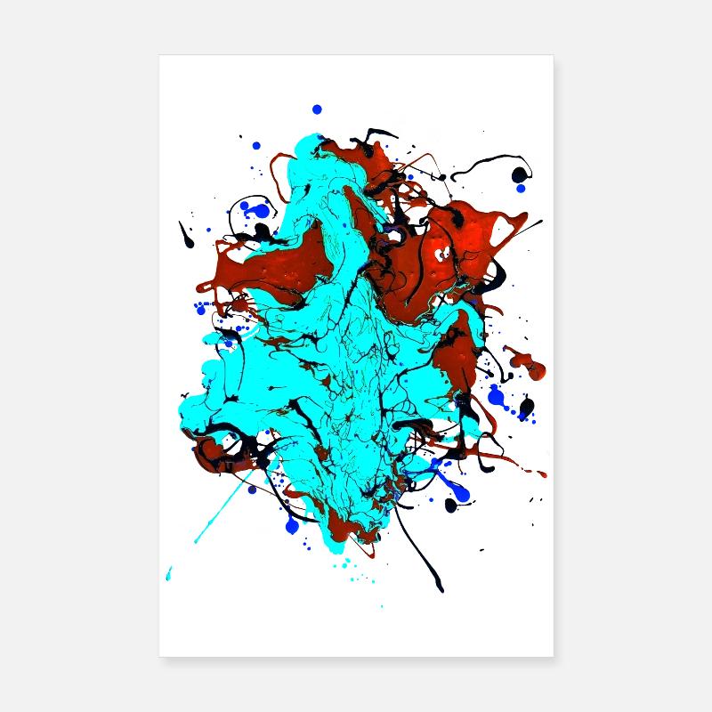 Rougeturquoise.Éclaboussure Poster 20 x 30 cm
