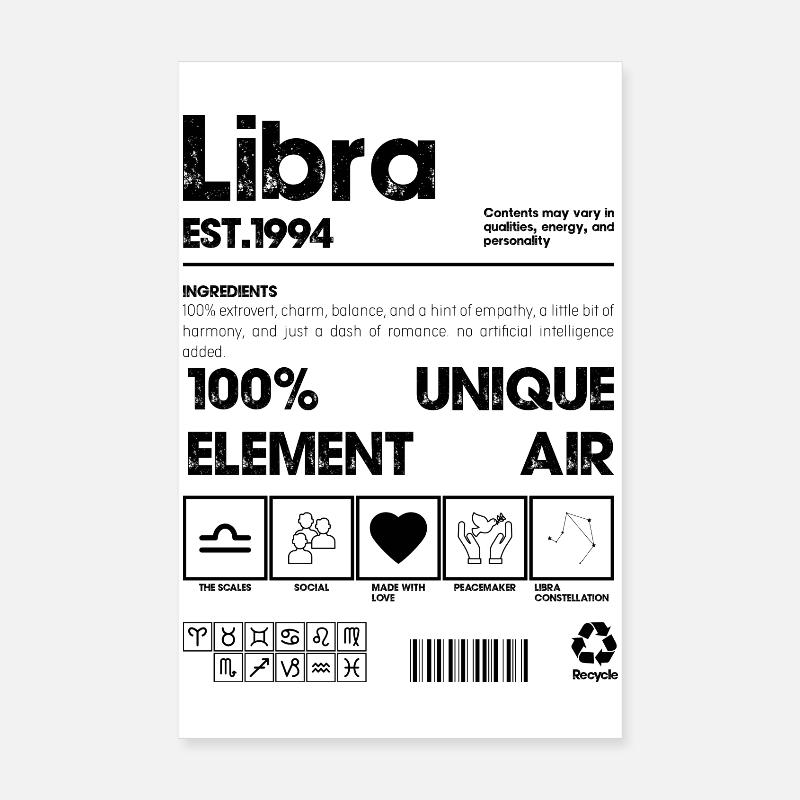 Libra 1994 Poster 8" x 12" (20x30 cm)