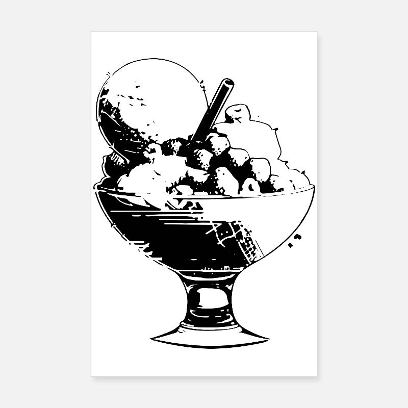 Eisbecher Poster 20x30 cm