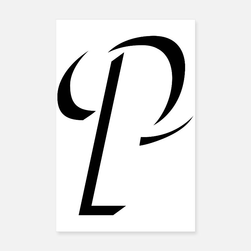 Letter P, Name, der Buchstabe P  Poster 20x30 cm