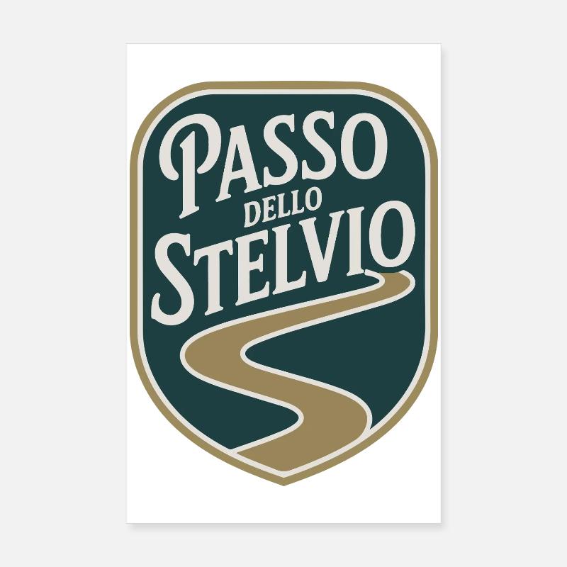 Passo dello Stelvio Cyclisme Poster 20 x 30 cm