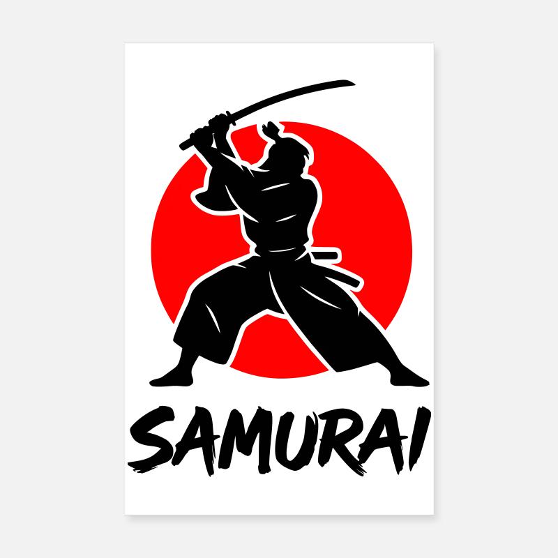 Samurai - Poster 20x30 cm - Weiß