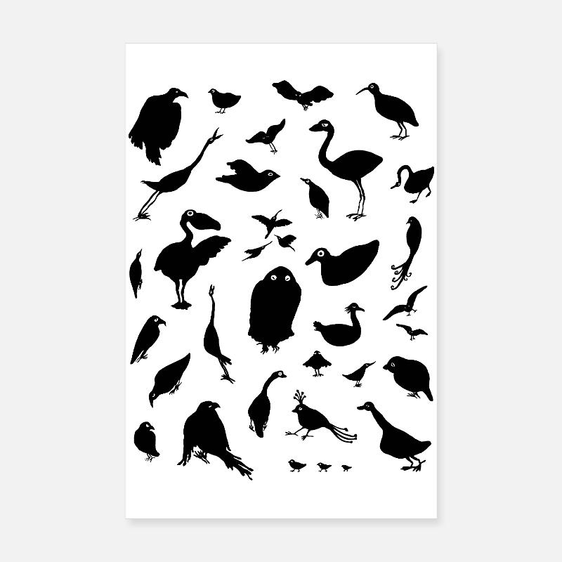 oiseaux Poster 20 x 30 cm