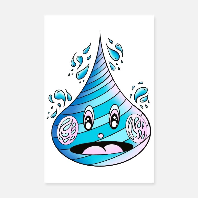 Goutte d’eau éveillée Poster 20 x 30 cm