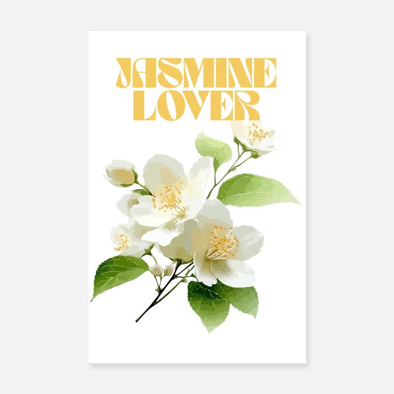 Elegant Jasmine Blossom Design Poster 8" x 12" (20x30 cm)