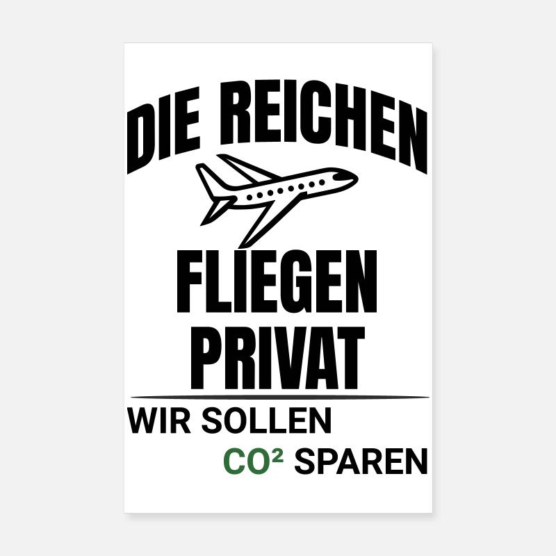Abstraktes CO2 Klimaschutz Design Poster 20x30 cm