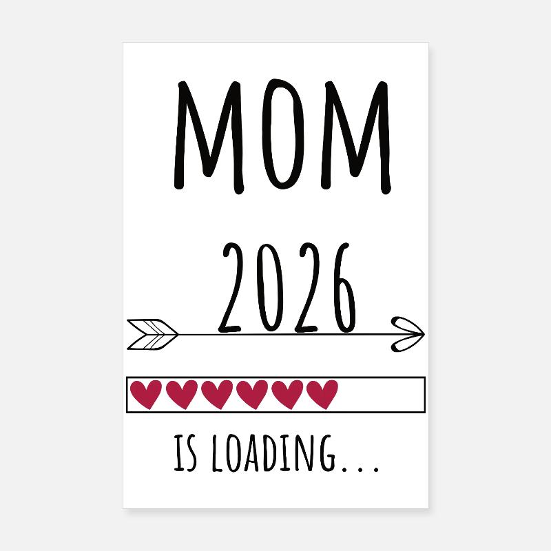 Future maman 2026 Cadeau Grossesse - Poster 20 x 30 cm - blanc