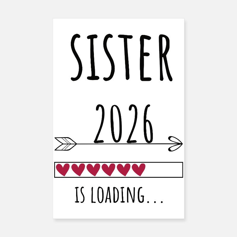 Future soeur 2026 Cadeau Grossesse Poster 20 x 30 cm