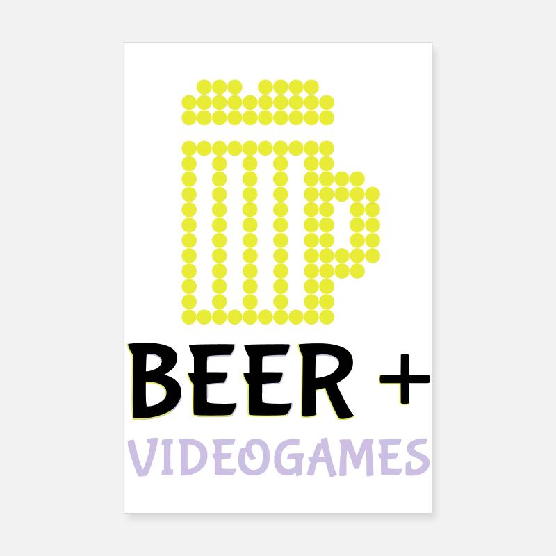 Pixel-Bier-Videospiele Poster 20x30 cm